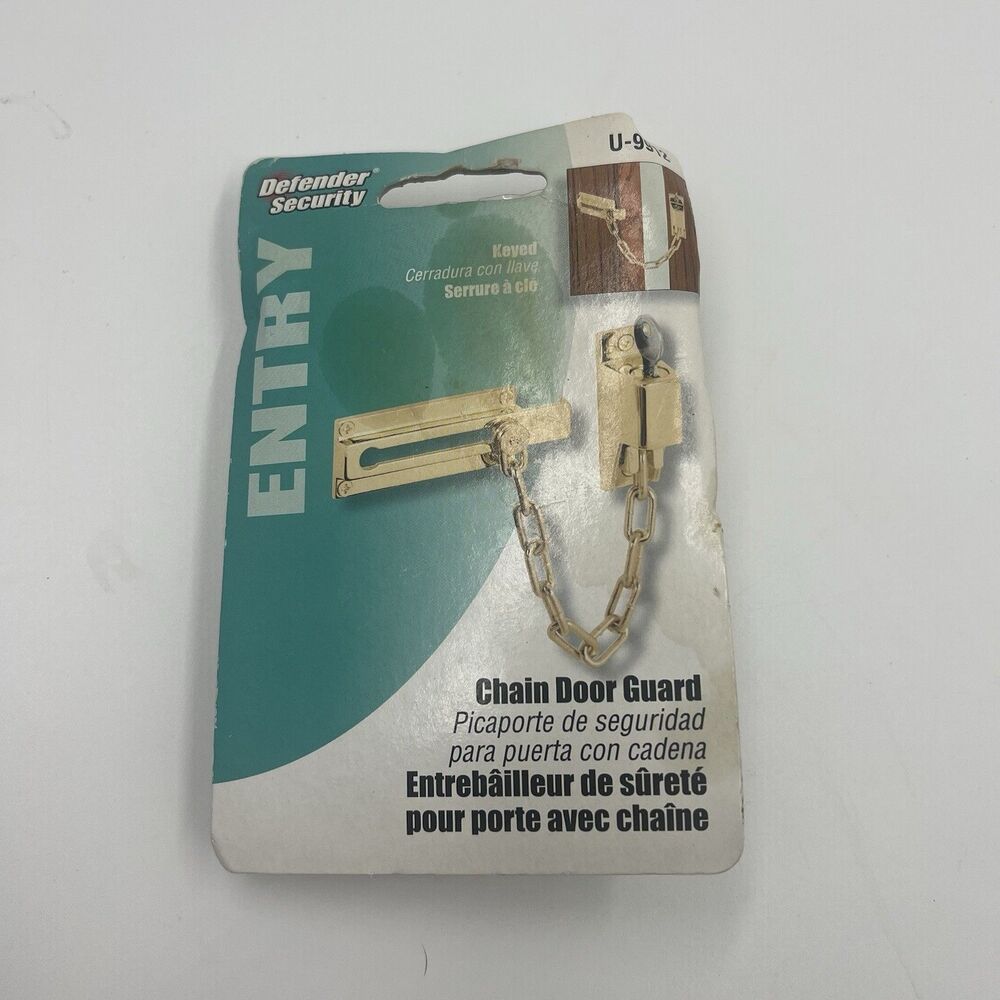 Prime-Line Products Keyed Chain Door Guard Brass Finish U-9912